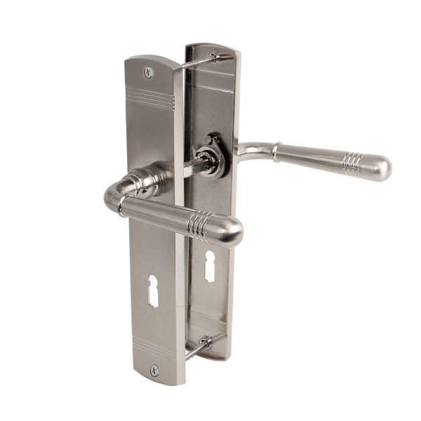 Türgriff Türklinke Türbeschlag Türdrücker in Nickel matt Drückergarnitur Buntbart