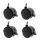 Schwarze Möbelrolle Kunststoffmöbelrolle mit Bremse Gewinde diverse Größen Hartbodenrolle Ø50mm M8 4er Pack