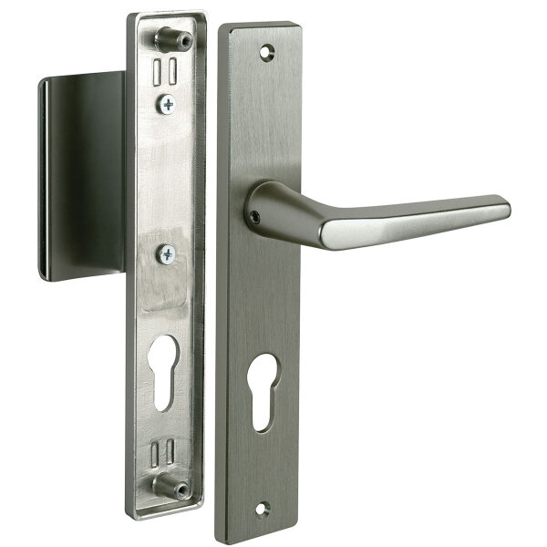 Türgriff Türbeschlag Langschildgarnitur Türklinke Türdrücker Modell Monobloc Aluminium
