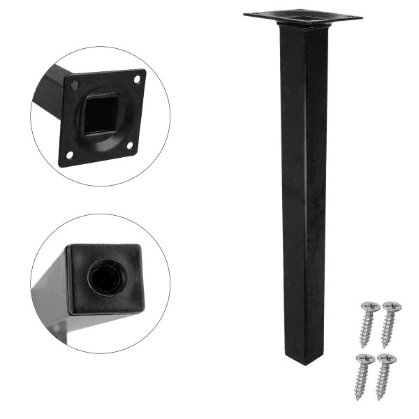 Möbelfüsse Schwarz 4er Set Möbelbeine Eckig Tischbeine Tischfüße Möbelstützen modern Höhe 300mm