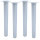 Möbelstempel 4er Set Möbelfüße Tischbeine Möbelstützen Silber 25x25mm eckig Sofafüße 350mm