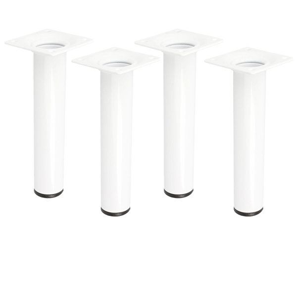 4er Set Möbelstützen Weiß Möbelbeine Höhe 150mm Möbelfüße Tischbeine Couchfüße ø 30mm Schrankfüße
