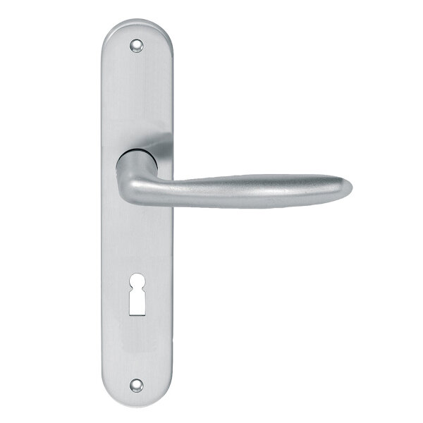 Türbeschlag Türdrücker Türklinke Türgriff Langschildgarnitur Modell Lux 2 Aluminium