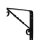 Schwarze Regalkonsole Regalbodenhalter Metallträger Garderobenkonsole Regalwinkel 150mm x 125mm