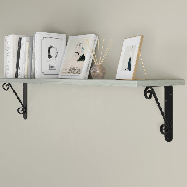 Schwarze Regalkonsole Regalbodenhalter Metallträger Garderobenkonsole Regalwinke 250mm x 200mm