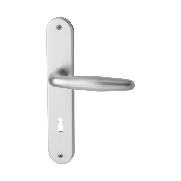 Langschildgarnitur Modell Trendi II-LS-F1 Aluminium Türdrücker Silber F1 vers. Schlossformen