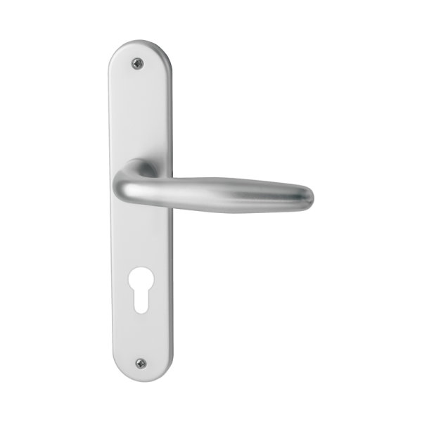 Langschildgarnitur Modell Trendi II-LS-F1 Aluminium Türdrücker Silber F1 vers. Schlossformen