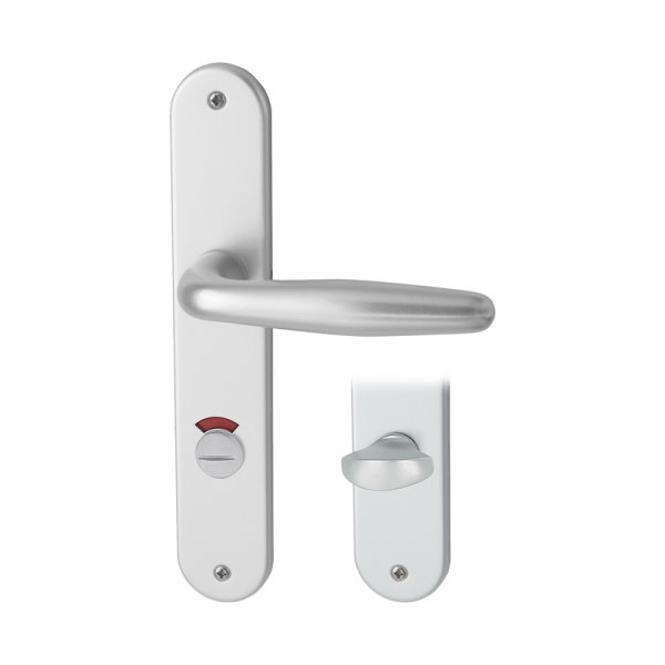 Langschildgarnitur Modell Trendi II-LS-F1 Aluminium Türdrücker Silber F1 vers. Schlossformen