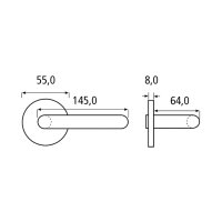 Feuerschutz-Rosettengarnitur Modell Portland Leichtmetall...