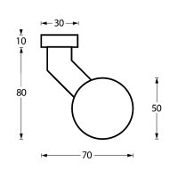 Feuerschutz-Knopf Modell El Paso Edelstahl matt ø...