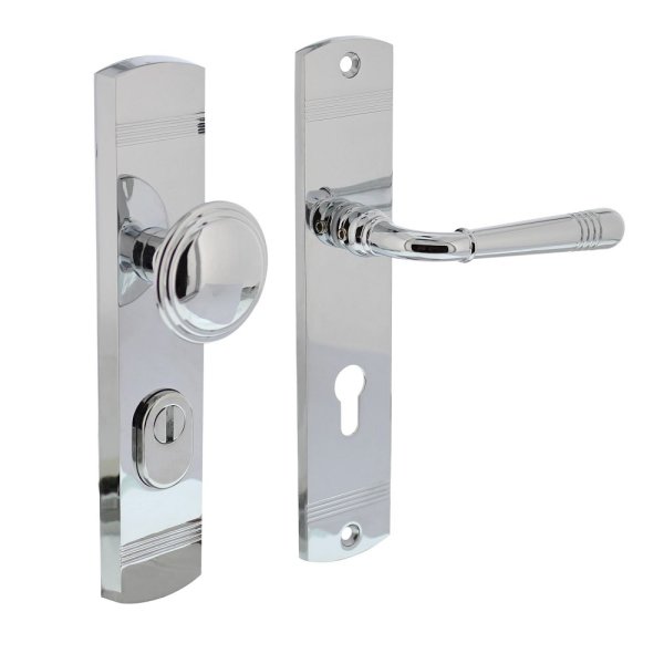 Zamak Schutzbeschlag mit Kernziehschutz Modell Dora II-04 Zamak verchromt vers. Varianten