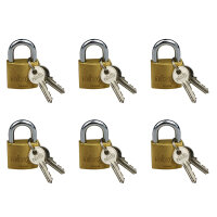6er Set Vorhängeschlösser 30mm...
