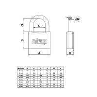 6er Set Vorhängeschlösser 30mm...