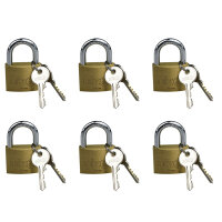 6er Set Vorhängeschlösser 40mm...