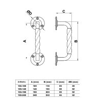2er Set Antik rustikale Stoßgriffe...
