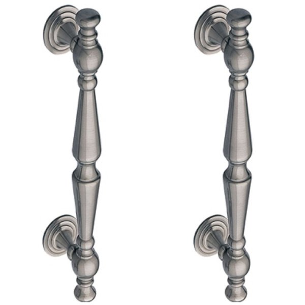 2er Set Messing Stoßgriffe Türgrifff Edelstahl Optik Haustürbeschlag Haltegriff