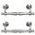 2er Set Stoßgriffe Ziehgriff Edelstahl-Optik Haustürbeschlag Türgriff Haltegriff