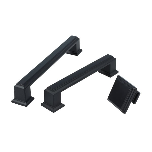 Möbelgriff Möbelknopf Serie UZ71 Schrankgriff Türgriff Türknopf Knopf Schwarz