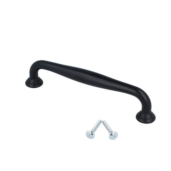 Möbelgriff Schubladengriff schwarz matt Serie UZ70 Schrankgriff Türgriff Zamak 128mm