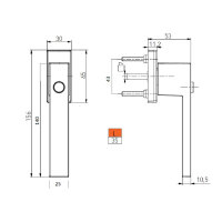 Fenstergriff Fensterolive Rasterolive Kindersicherung...