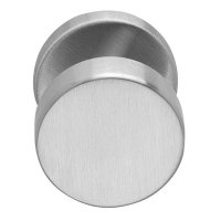 Flachknopfrosette Wechselgarniturknopf Edelstahl matt...