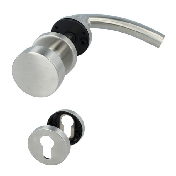 Türdrücker Türbeschlag Modell Vega Rosettengarnitur Drückergarnitur Edelstahl