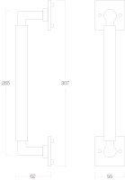 Intersteel Stoßgriff Bau Stil 307 mm...