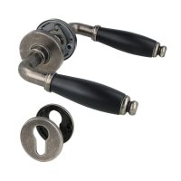 Türdrücker Messing Antik Grau -...
