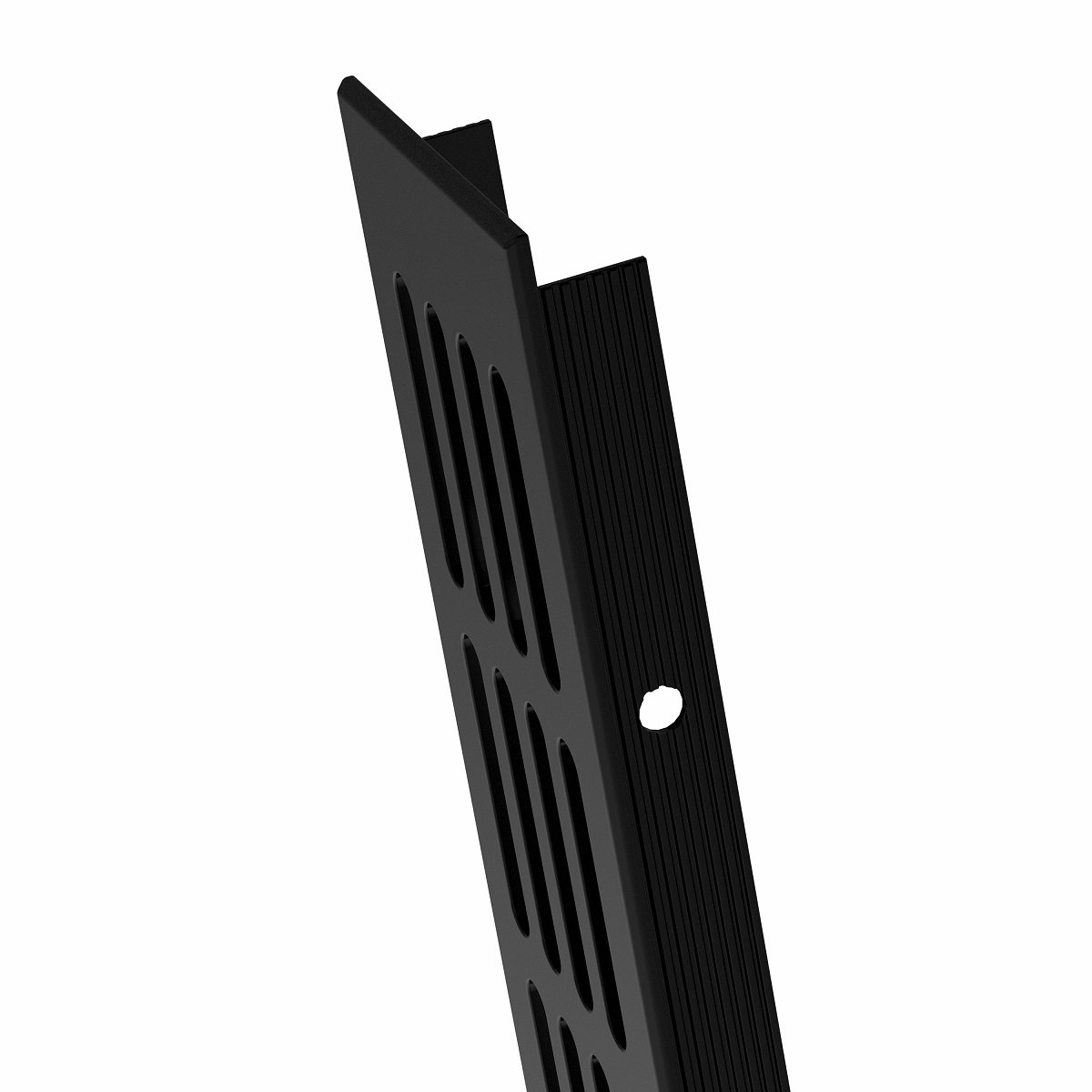 Schwarz pulverbeschichtetes Lüftungsgitter 60mm breit Alu-Stegblech