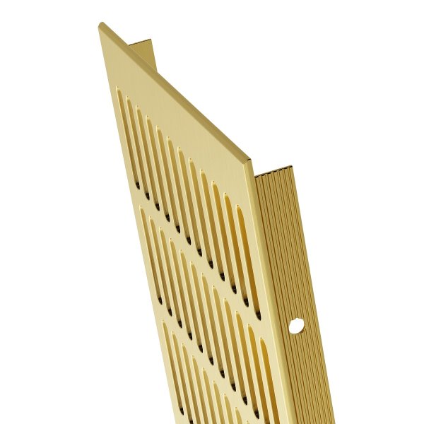 Zu- Abluftgitter Belüftungsgitter 150mm breit Gold eloxiert Stegblech