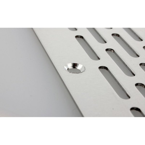 Lüftungsgitter Lochblech Aluminium 60mm Breit Silber eloxiert Lüftungsblech