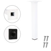 Möbelfuss Tischfuss Weiss Eckig 25 x 25mm...