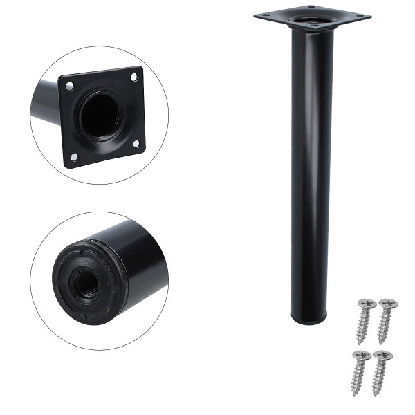 Möbelbein Tischbein Möbelfuss ø30mm rund Schwarz Sofafuss Bettstütze Metall Tischstütze