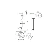 4er Set Tischbeine auf Rollen Tischfuss rollbar 710mm mit...