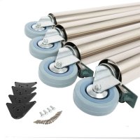 4er Set Tischbeine 710mm Höhe auf Rollen mit Bremse...