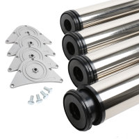4er Set Tischstempel 870mm Höhe ø 80mm...