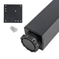 Tischbein eckig 60x60mm Höhe 710mm Tischfuss aus...