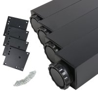 4er Set Tischfüsse 710mm Höhe eckig 60x60mm aus...