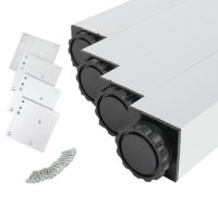 4er Set Tischfüsse 710mm Höhe eckig 60x60mm aus...
