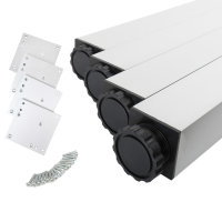 4er Set Tischfüße Tischbeine Aluminium...
