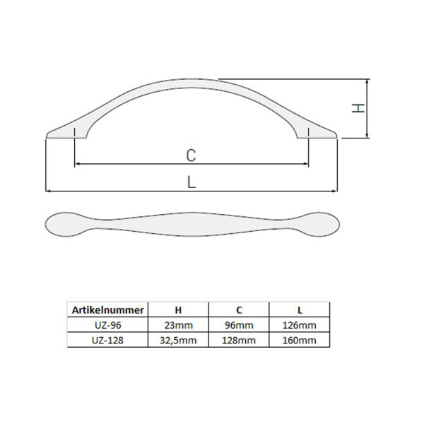 Möbelgriff Schubladengriff Mod. Kairo Designgriff Türgriff
