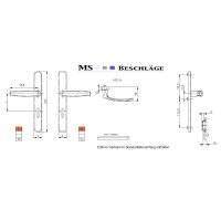 Schmalrahmengarnitur 8-72mm Schildgarnitur Weiss RAL9016...