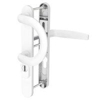 Schmalrahmengarnitur 8-72mm Schildgarnitur Weiss RAL9016...