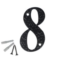 Hausnummern 0-9 Buchstaben A-H schwarz Hausziffern...