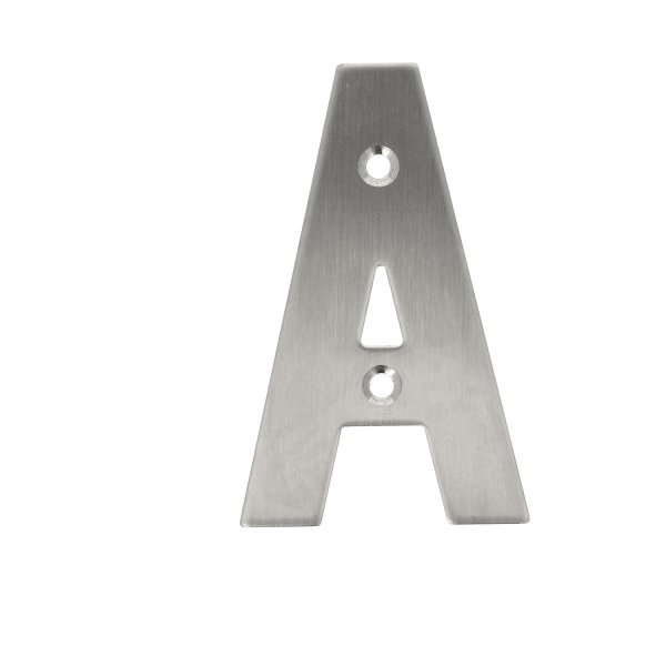 Edelstahl Hausnummern 0-9 matt gebürstet Buchstaben A-I Hauswandnummern 100mm