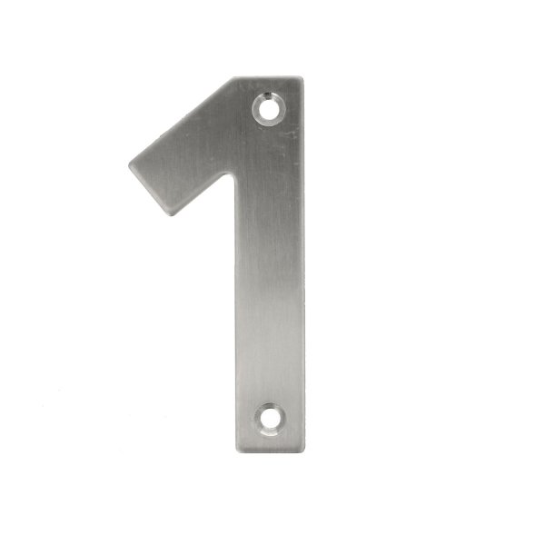 Edelstahl Hausnummern 0-9 matt gebürstet Buchstaben A-I Hauswandnummern 100mm 1