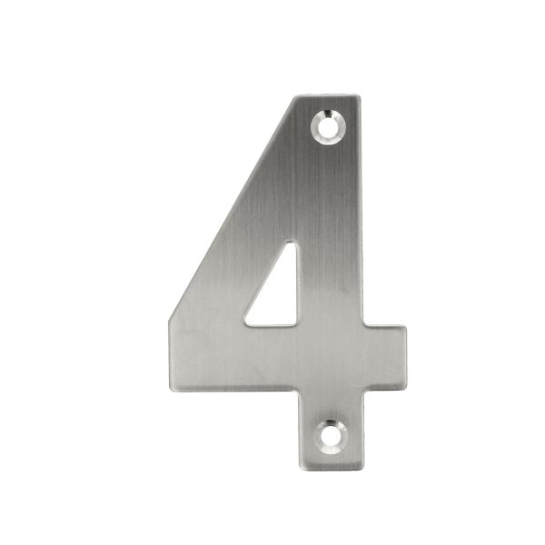 Edelstahl Hausnummern 0-9 matt gebürstet Buchstaben A-I Hauswandnummern 100mm 4