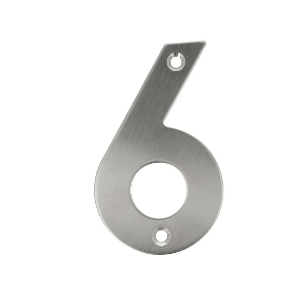Edelstahl Hausnummern 0-9 matt gebürstet Buchstaben A-I Hauswandnummern 100mm 6