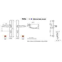 Schmalrahmengarnitur PZ Lochung 92mm Wechselgarnitur...