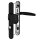 Aluminium Schmalrahmengarnitur Schwarz 92mm PZ Wechselgarnitur Haustür Nebeneingangstür Knopf/Drücker 71-86mm ja